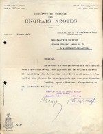 Facture Faktuur - Brief Lettre - Engrais Azotés Bruxelles 1933 - Agricoltura