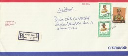 Brunei 1988 Registered Cover With $ 1.00 And 2x10s Stamps, From Kuala Belait  To Singapore - Brunei (1984-...)