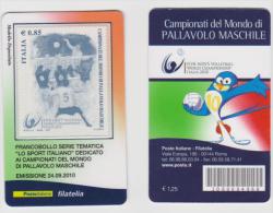 2010 - ITALIA -   TESSERA  FILATELICA   "CAMPIONATI DEL MONDO DI PALLAVOLO MASCHILE" - Cartes Philatéliques