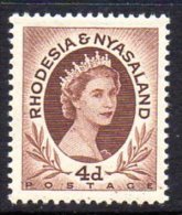 Rhodesia & Nyasaland 1954 Definitive 4½d Value, Hinged Mint - Rhodesië & Nyasaland (1954-1963)