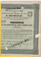 Obligations RUSSE 4% De 1910 Du Chemin De Fer De  VOLGA-BOUGOULMA, De 500 Francs, Avec 3 Coupons, Bon état, Voir Scans. - Ferrocarril & Tranvías