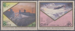 1990.12- * CUBA 1990. MNH. MURAL DEL MINISTERIO DE COMUNICACIONES. FERROCARRIL. RAILROAD. COMPLETE SET. - Nuevos