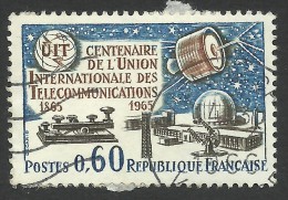 France, 60 C. 1965, Sc # 1122, Mi # 1510, Used. - Usati