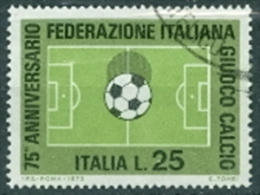 Italien 1973 25 L. Gest. Fussball Liga Fussballfeld Ball - Used Stamps