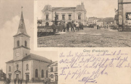 54 // CIREY   Deux Bvues, église Et Place - Cirey Sur Vezouze