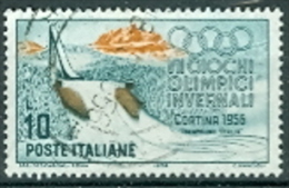 Italien 1956 Mi. 958 + 961 Gest. Olympische Winterspiele Cortina D` Ampezzo Skisprungsschanze Skistadion - Invierno 1956: Cortina D'Ampezzo
