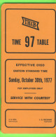 HORAIRES, TIME TABLES - THE TORONTO HAMILTON & BUFFALO RY. C. No 97, OCTOBER 1977 - 44 PAGES - - Mundo