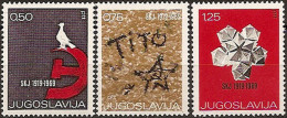 YUGOSLAVIA 1969 50th Anniversary Of Yugoslav Communist Party Set MNH - Ungebraucht