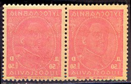 YUGOSLAVIA - JUGOSLAVIA - KINGD.  - ALEXANDAR - PRINT BACK + ERROR With "J" - PELIR In Pair - **MNH - 1932 - Unused Stamps