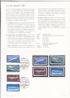 MINISTERKARTE Typ IV, 8/1980 - ESST 10.4.1980 Mit BRD 1040-43, Jugend: Fs 24 Phönix Super Constellation A 300 Boeing 747 - Lettres & Documents