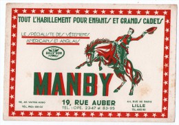 Buvard - Manby Le Spécialiste Des Vêtements Américain Et Anglais - 44 Rue De Paris - Lille - Textile & Clothing