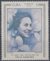 1990.25- * CUBA 1990. MNH. 70 ANIV NACIMIENTO DE CELIA SANCHEZ - Nuevos