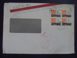 Switzerland Cover With Block 04 United Nations Stamps - Cartas & Documentos