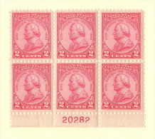 USA SC #689 MNH PB6  1930 Gen. Von Steuben #20282 W/UL Stamp - Sm Gum Wrinkle, CV $25.00 - Plattennummern