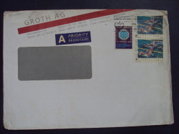 Switzerland Cover With Swimming Stamps - Lettres & Documents