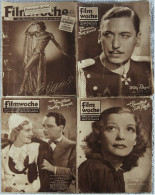 4 Sehr Defekte Zeitschriften  "Filmwoche" Von 1938 / 1939  - - Magazines