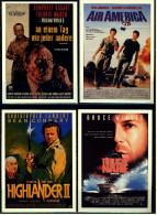 4 X Kino-Karten Von Cinema  -  Air America - Highlander II , Die Rückkehr - An Einem Tag Wie Jeder Anderer - Altri & Non Classificati