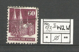 TOP!! BIZONE * SELTENE AUSFÜHRUNGEN DER 60 PFENNIG * 93 II A  * WZ W  * KÖLNER DOM * GESTEMPELT **!! - Used