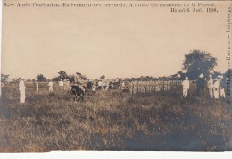 C.P. LAOS. APRES L'EXECUTION ENLEVEMENT DES CERCEUILS A DRITE PRESSE. HANOÏ 6 AOUT 1908. R. BONAL. PHOTO.  HAIPHONG/4245 - Laos