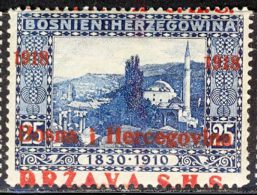 YUGOSLAVIA - JUGOSLAVIA - BOSNIA  S.H.S  -   ERRORS  Ovpt. - MOSQUE  - **MNH - 1919 - Ongebruikt