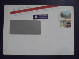 Switzerland Cover With Horse Stamp - Brieven En Documenten