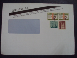 Switzerland Cover With Music Stamps - Brieven En Documenten