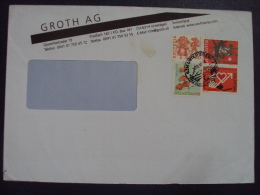 Switzerland Cover With Fruit / Sport & Telephone Stamps - Lettres & Documents