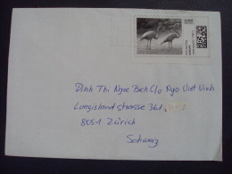 Switzerland Cover With Bird Stamp Printed On The Envelope - Briefe U. Dokumente