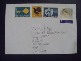 Switzerland Cover With Bird Stamps - Briefe U. Dokumente