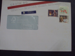 Switzerland Cover With Tennis / Roger Federer Stamp - Briefe U. Dokumente