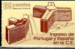 1986 Spain - Entrance Of Spain And Portugal In EUropean Union - Booklet/MH - Mi MH1 - MNH** - European Ideas