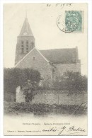 CPA Précurseur -ENVIRONS D' ARPAJON -EGLISE DE BRUYERES LE CHATEL -(91) -Circulé 1903 -Librairie A. Boutroue à Dourdan - Bruyeres Le Chatel