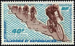 NEW CALEDONIA 40 FRANCS BLUE 4TH TOUR CYCLISTE OF NC CYCLING  SET OF 1 MINTLH 1969(?) SG480 READ DESCRIPTION !! - Unused Stamps