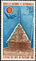 NEW CALEDONIA 24 FRANCS BLUE HUT ARTS FESTIVAL FIJI SET OF 1 MINTLH 1972 SG500 READ DESCRIPTION !! - Ongebruikt