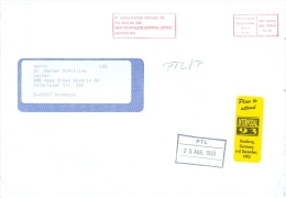 Grossbritannien London Postage Paid - Stempel 1993 New Southgate Sorting Office Intermodal Hamburg 1993 Messe Label - Franking Machines (EMA)