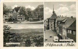 ALLEMAGNE - POSSNECK - / Thur - Marktplatz - Krautgasse Mit Rathaus - Blick Von Der Altenburg - Poessneck