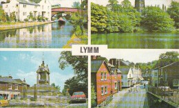 LYMM (Angleterre - Cheshire) - CP - The Canal The Cross The Church The Bridge Water Street + Voitures Cars FORD And MG - Altri & Non Classificati