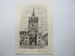 ROSTOCK , Künstlerkarte Mit Signatur Um 1922  ,  Recht Selten - Rostock