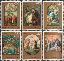 YUGOSLAVIA 1970,Art,Yugoslav Paintings Baroque Period Set MNH - Unused Stamps
