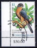 Christmas Island 2002 Birds $1 Goshawk CTO  SG 509 From Lower Left Corner - Christmas Island