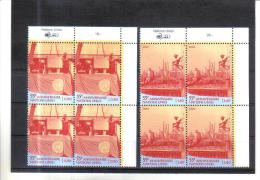 BLO813 UNO GENF  2000 Michl  391/92  ECKRAND VIERERBLOCK  Postfrisch ** - Unused Stamps