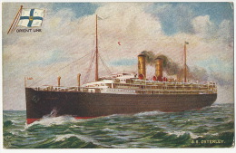 Orient  Line S.S.  Osterley England To Australia Through Suez Canal - Passagiersschepen