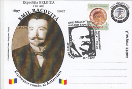 10178- EMIL RACOVITA, BELGICA ANTARCTIC EXPEDITION, SPECIAL POSTCARD, 2007, ROMANIA - Antarctische Expedities