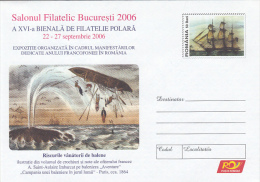 10227- WHALES HUNTING, SHIPS, COVER STATIONERY, 2006, ROMANIA - Wale