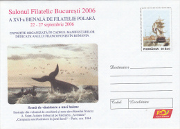 10229- WHALES HUNTING, SHIPS, COVER STATIONERY, 2006, ROMANIA - Baleines