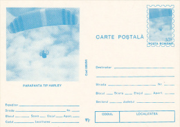 10315- PARACHUTTING, POSTCARD STATIONERY, 1994, ROMANIA - Parachutting
