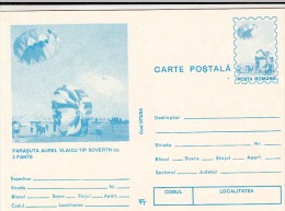 10318- PARACHUTTING, POSTCARD STATIONERY, 1994, ROMANIA - Parachutting