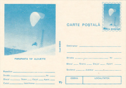 10319- PARACHUTTING, POSTCARD STATIONERY, 1994, ROMANIA - Parachutespringen