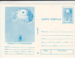 10320- PARACHUTTING, POSTCARD STATIONERY, 1994, ROMANIA - Parachutespringen