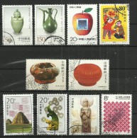 TEN AT A TIME - CHINA  - LOT OF 10 DIFFERENT 1 - USED OBLITERE GESTEMPELT USADO - Colecciones & Series